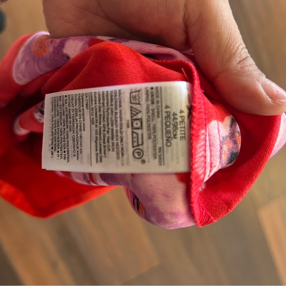 Banana Republic Poppy Floral Print Midi Dress, wrap-effect V-back with zipper - Picture 6 of 9